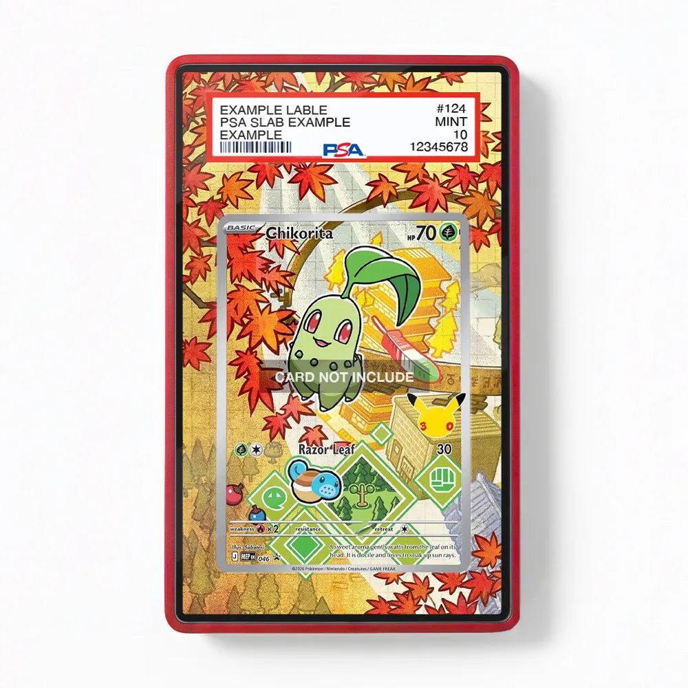 Chikorita 046-J Japanese Promo Extended Art Display Cases - PSA Slab Case - Front View