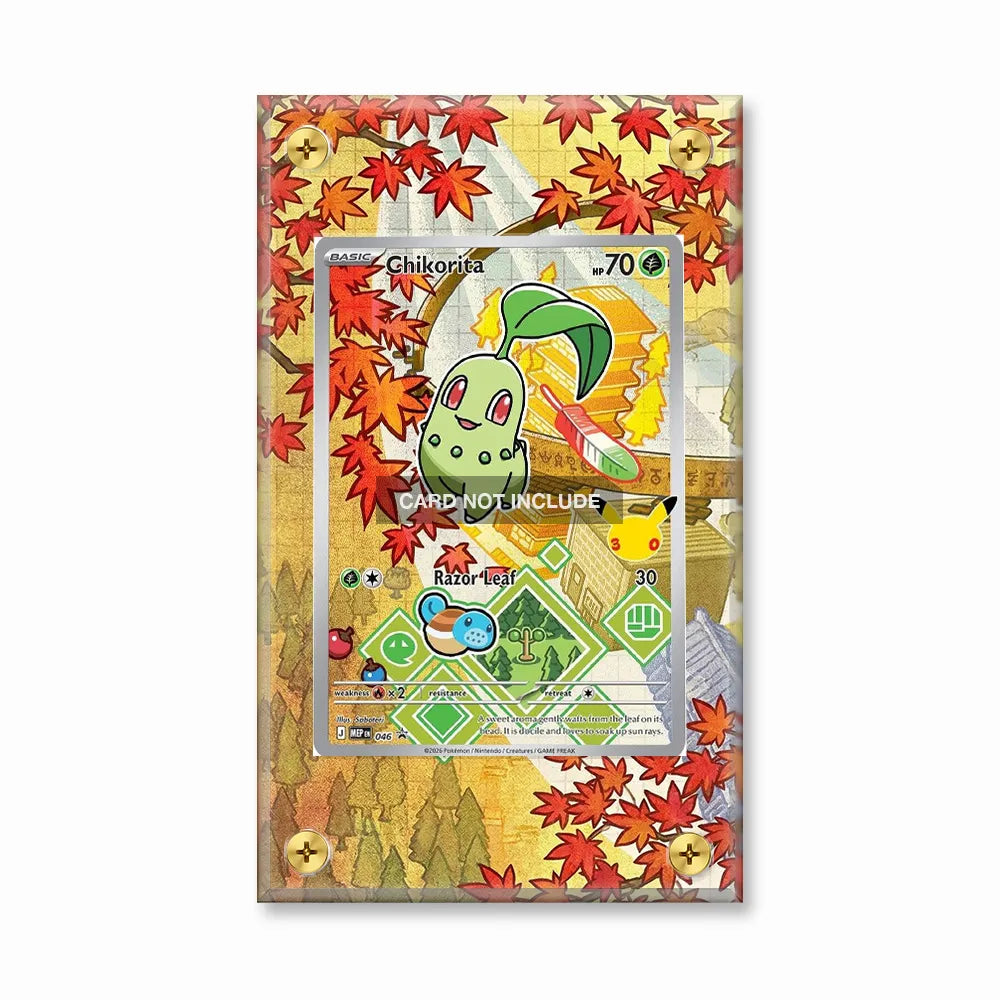 Chikorita 046-J Japanese Promo Extended Art Display Cases - Screws Case - Front View