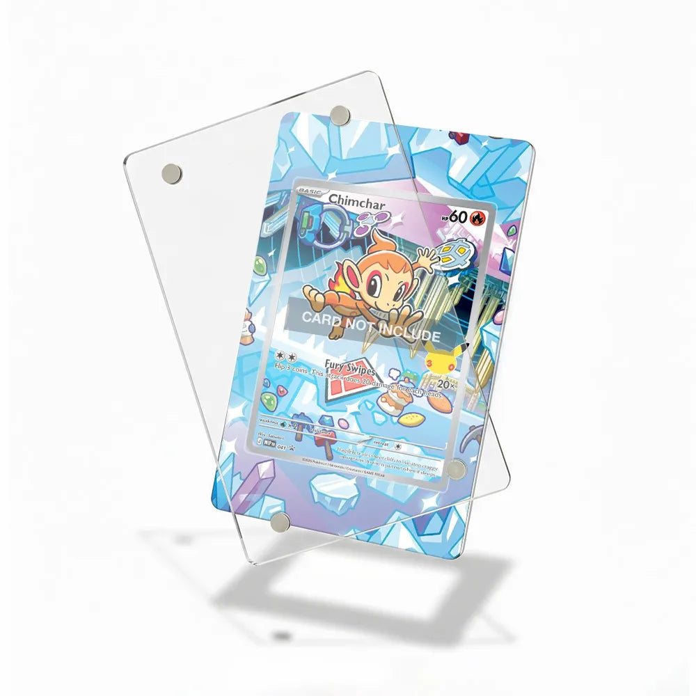 Chimchar 011-30th-P Promo 30th Anniversary Pokemon Cards Custom Art Display Cases - Magnetic Case - Detail View