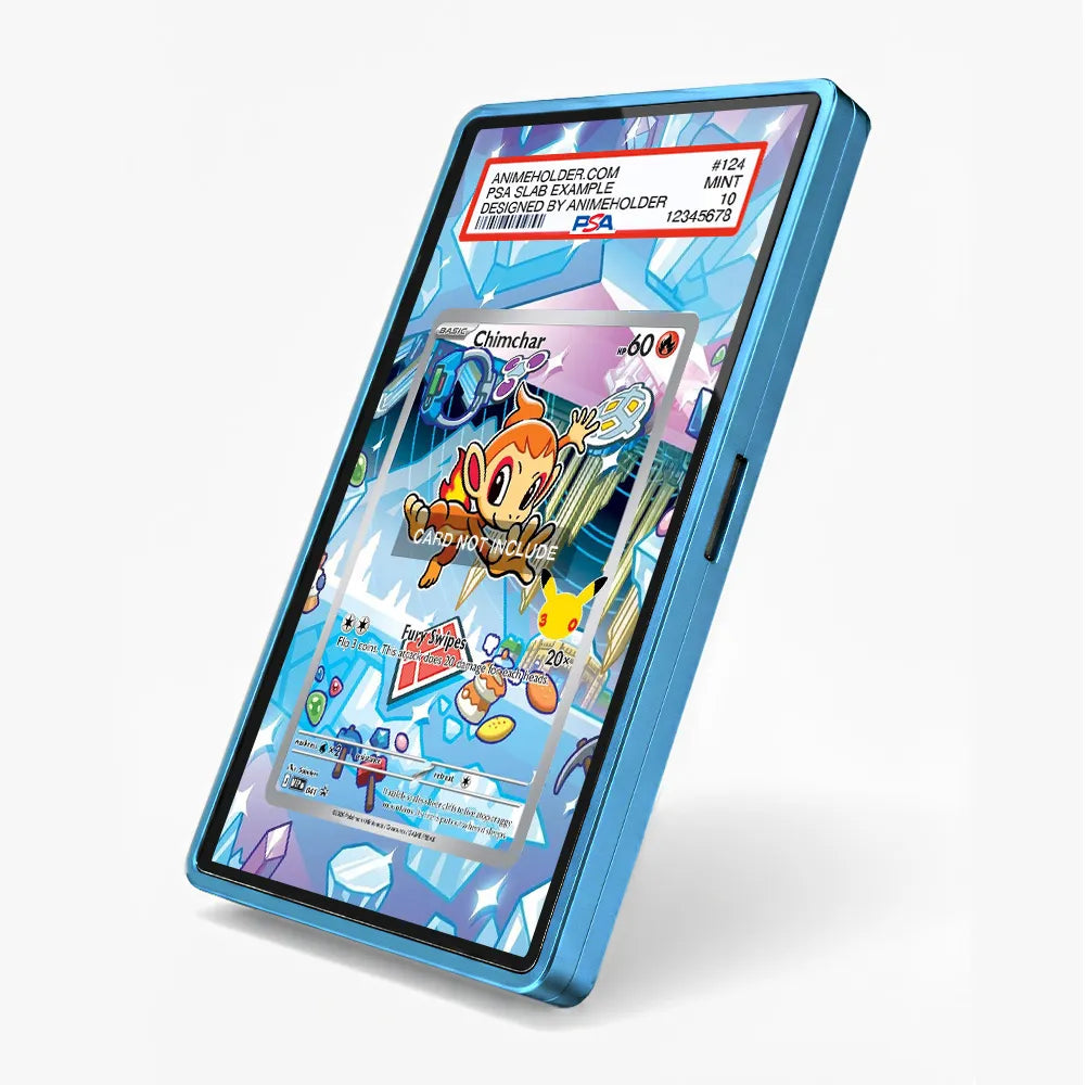 Chimchar 011-30th-P Promo 30th Anniversary Pokemon Cards Custom Art Display Cases - PSA Slab Case - Side View