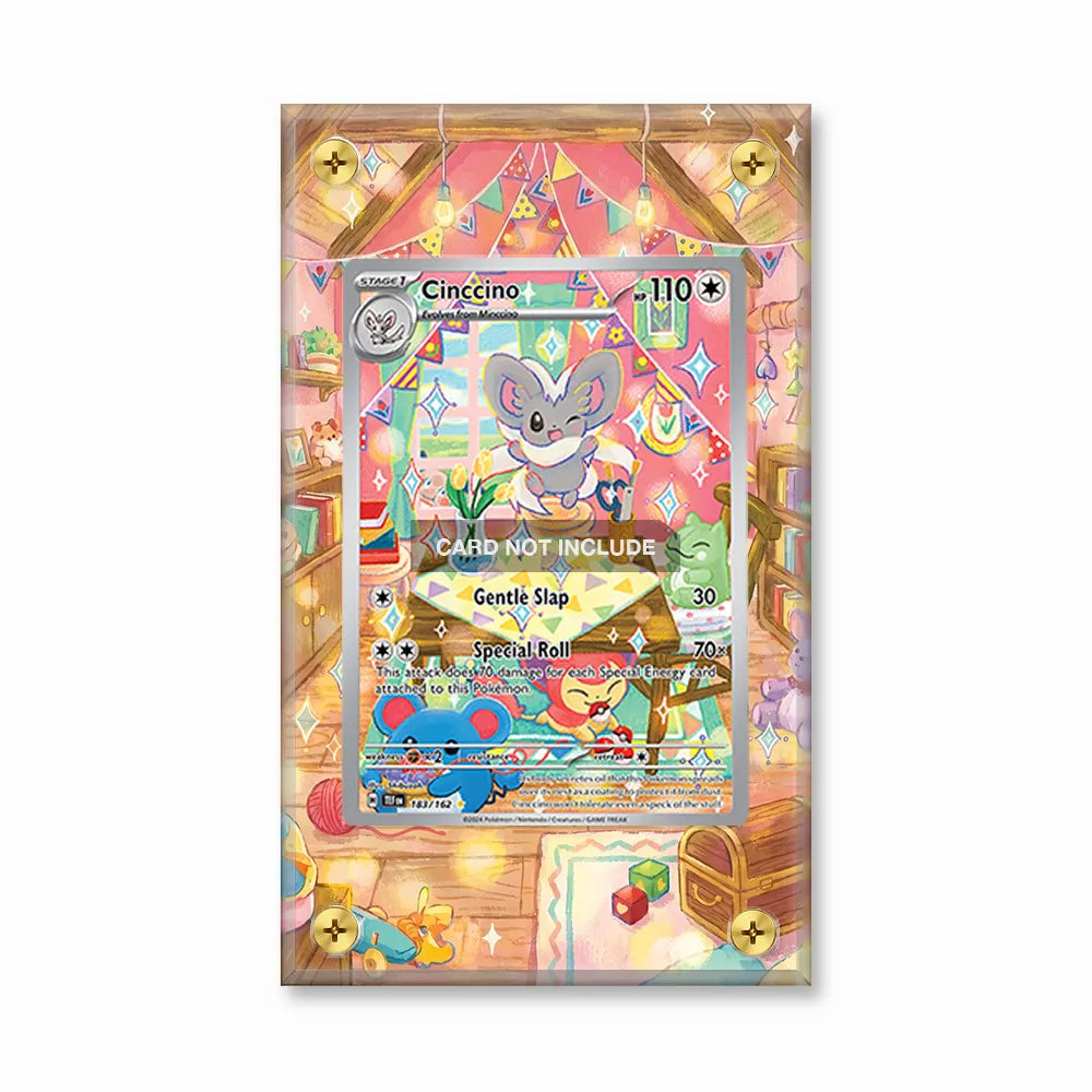 Cinccino 183-162 IR AR Temporal Forces Extended Art Display Cases - Screws Case - Front View