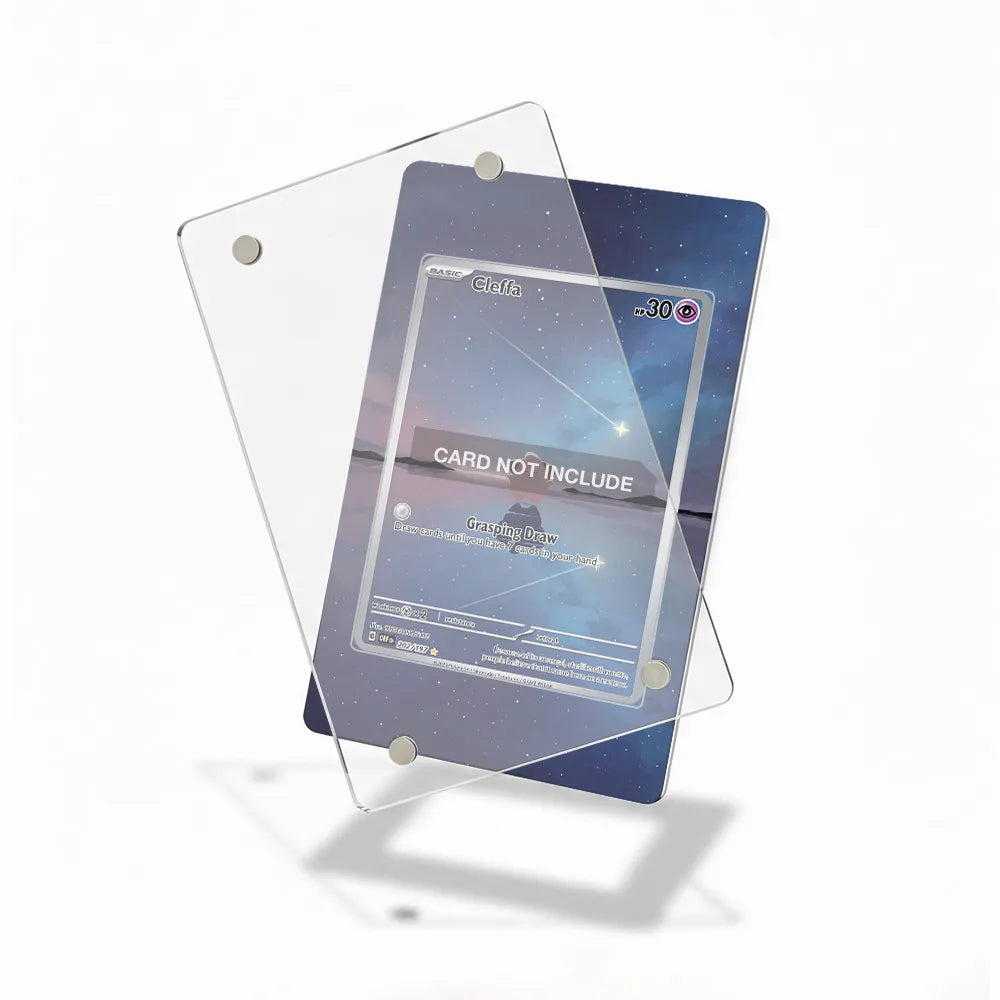 Cleffa 202-197 Obsidian Flames Extended Art Display Cases - Magnetic Case - Detail View