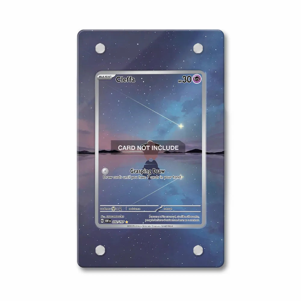 Cleffa 202-197 Obsidian Flames Extended Art Display Cases - Magnetic Case - Front View