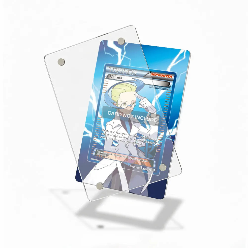 Colress 035-073 Black & White Pokemon Cards Custom Art Display Cases - Magnetic Case - Detail View