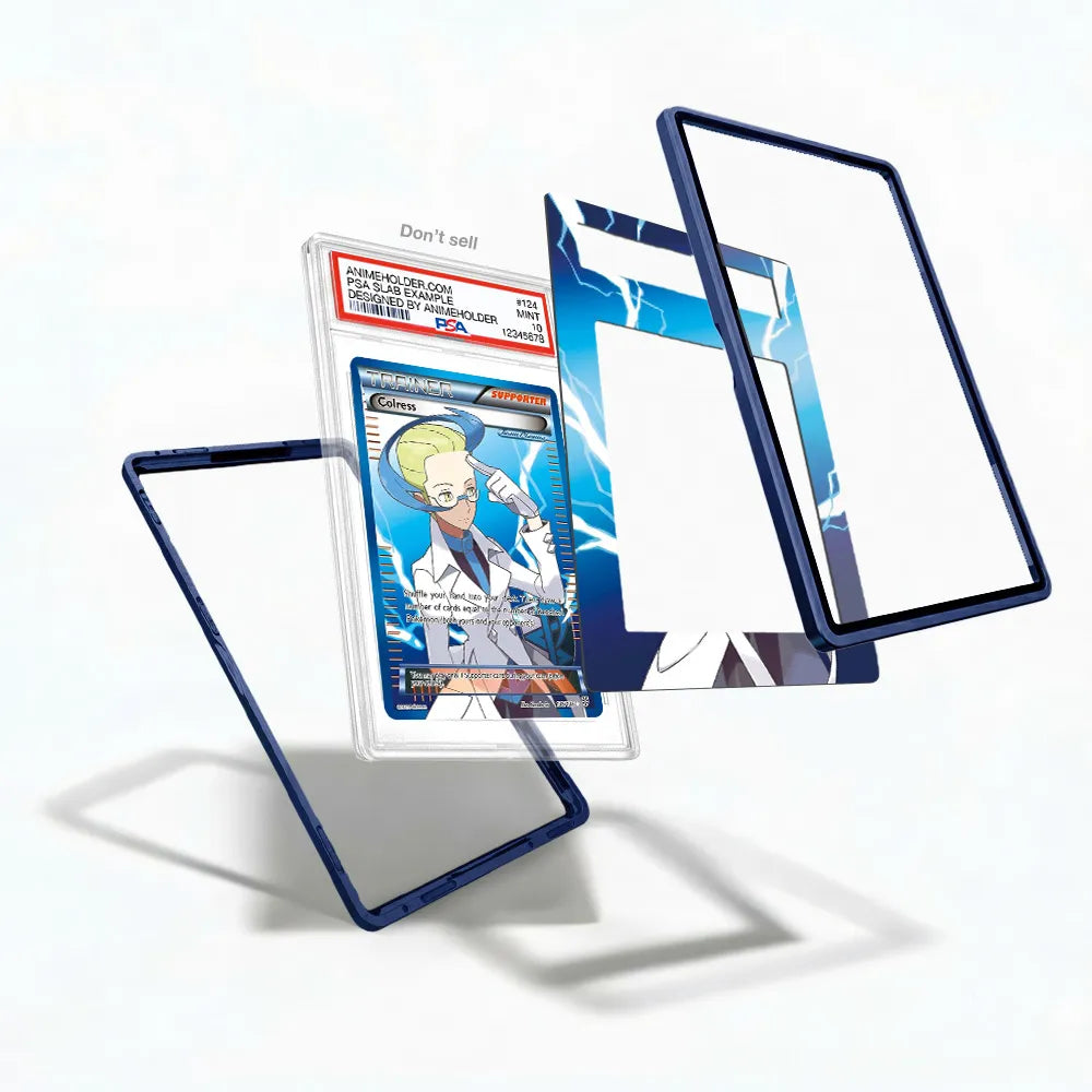 Colress 035-073 Black & White Pokemon Cards Custom Art Display Cases - PSA Slab Case - Detail View