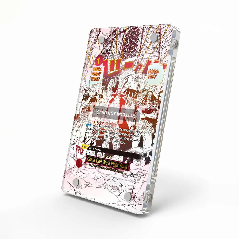 Come On We'll Fight You OP09-020 Extended Art Display Cases - Magnetic Case - Side View