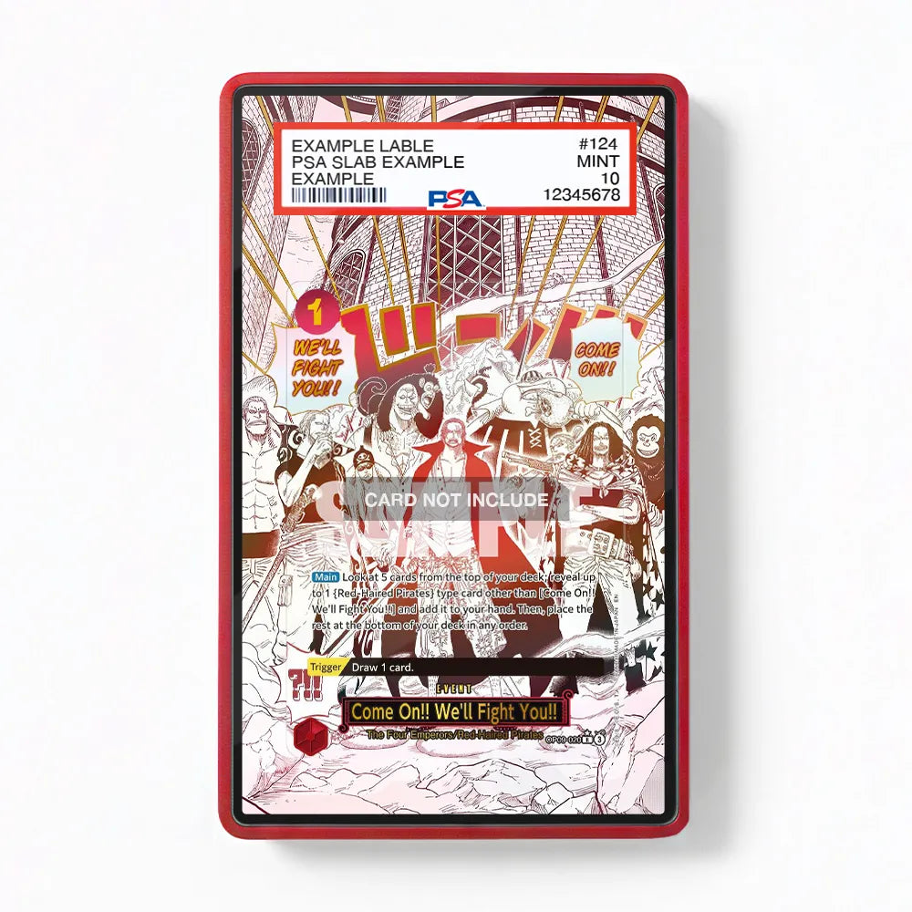Come On We'll Fight You OP09-020 Extended Art Display Cases - PSA Slab Case - Front View