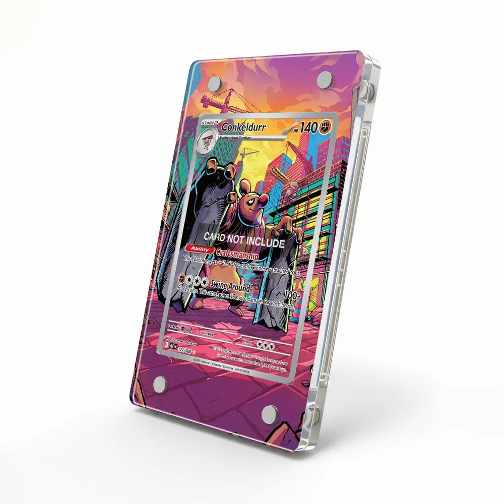 Conkeldurr 127-086 Black & White Extended Art Display Cases - Magnetic Case - Side View