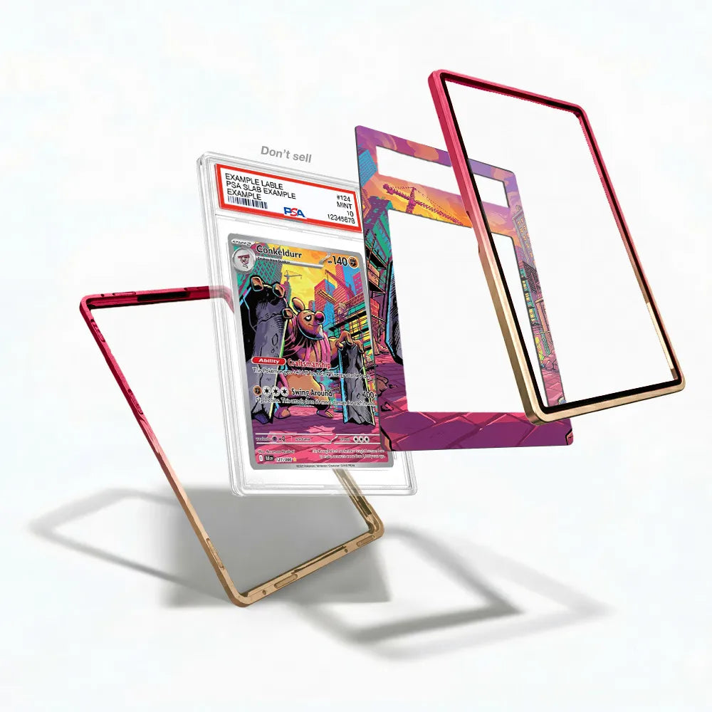 Conkeldurr 127-086 Black & White Extended Art Display Cases - PSA Slab Case - Detail View