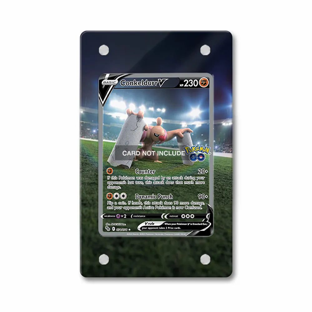 Conkeldurr V 74-78 SIR SAR Pokémon GO Alternate Art Extended Art Display Cases - PSA Slab Case - Front View