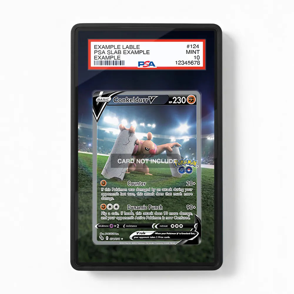 Conkeldurr V 74-78 SIR SAR Pokémon GO Alternate Art Extended Art Display Cases - PSA Slab Case - Front View