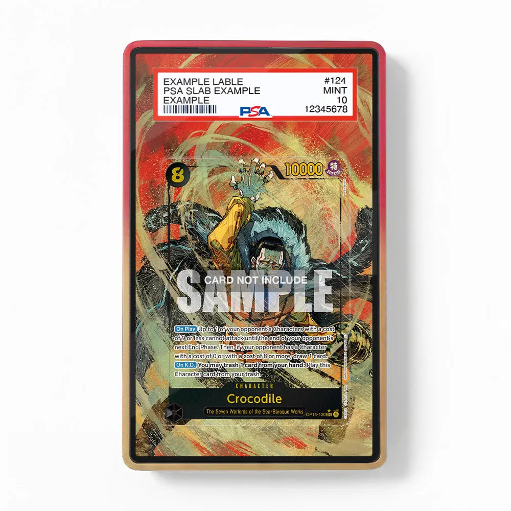 Crocodile OP14-120 Secret Rare SEC Alt Art OP14 Extended Art Display Cases - PSA Graded Guard Case - Front View