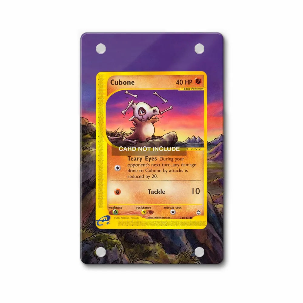 Cubone 72-147 Aquapolis Pokemon Cards Extended Art Display Cases - Magnetic Case - Front View