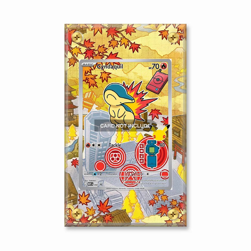 Cyndaquil MEP_EN047 Promo Extended Art Display Cases - Screws Case - Front View