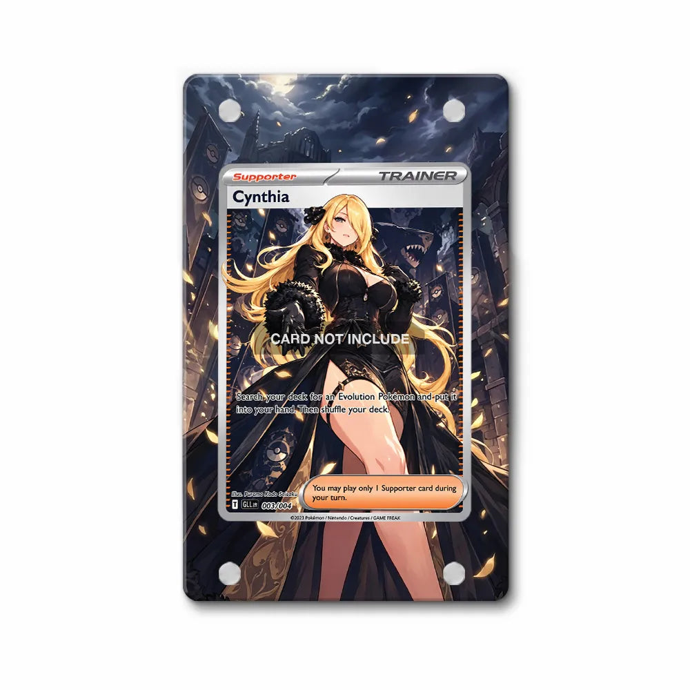 Cynthia GL1-003-004 Lost Origin Pokemon Cards Extended Art Display Cases - Magnetic Case - Front View