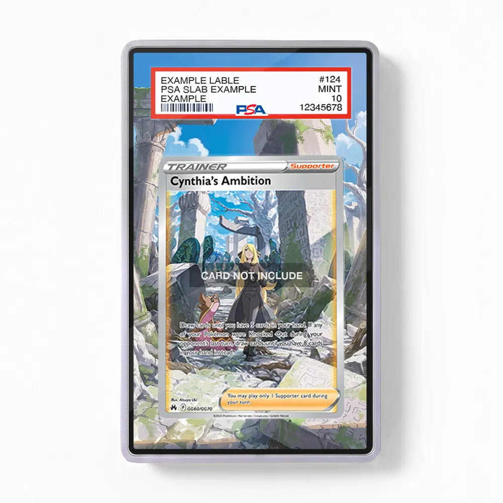 Cynthia's Ambition GG60 SIR SAR Crown Zenith Extended Art Display Cases - PSA Slab Case - Front View