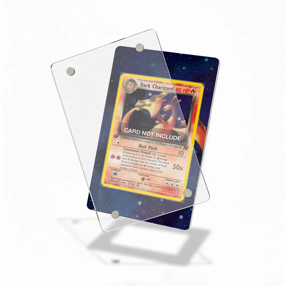 Dark Charizard 4-82 Team Rocket Extended Art Display Cases - Magnetic Case - Detail View