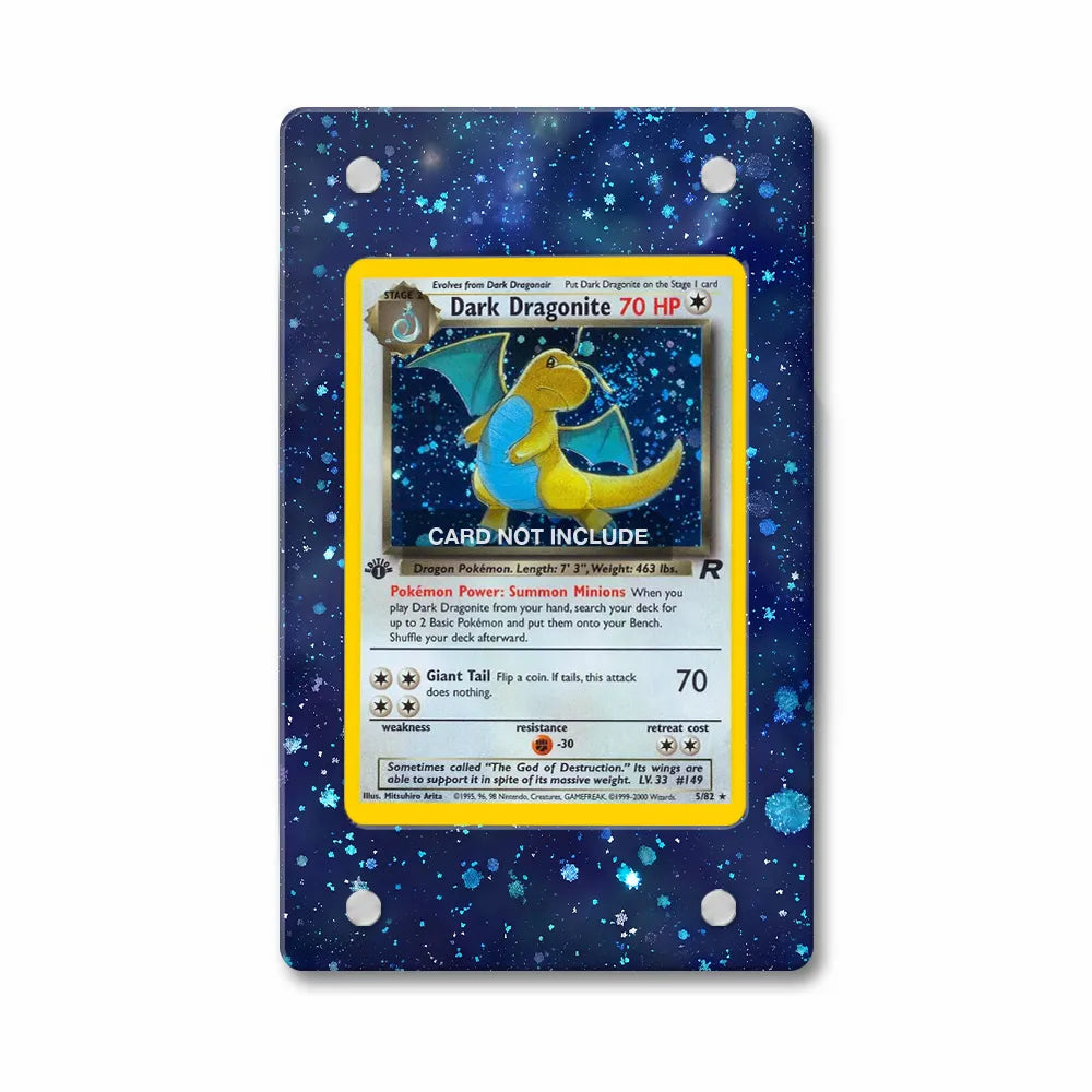 Dark Dragonite 0005-82 Team Rocket 1st Edition Extended Art Display Cases - PSA Slab Case - Front View
