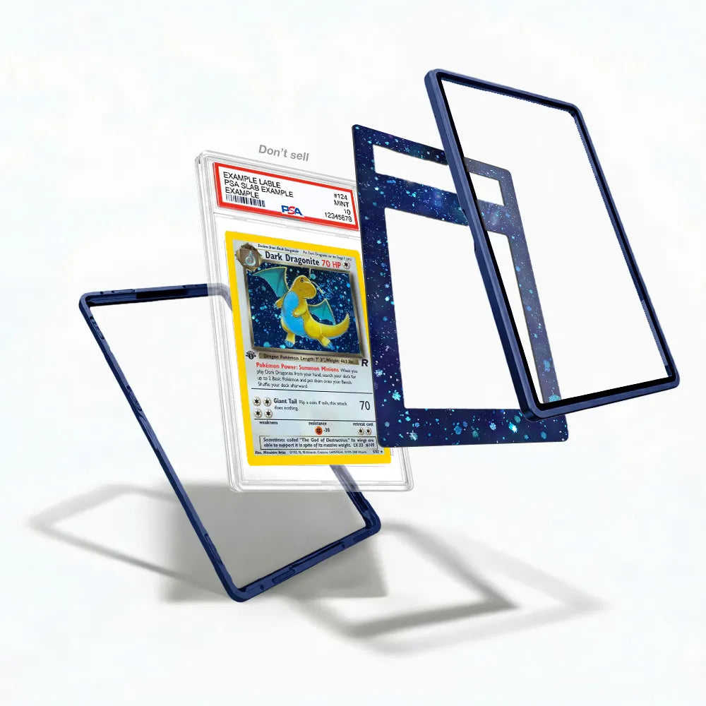 Dark Dragonite 0005-82 Team Rocket 1st Edition Extended Art Display Cases - PSA Slab Case - Detail View