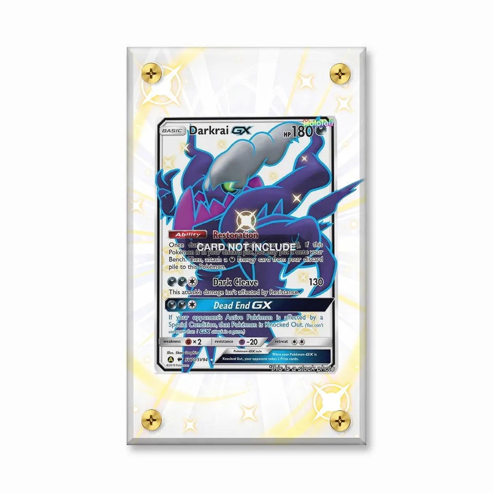 Darkrai GX SV70-SV94 Hidden Fates Shiny Vault Extended Art Display Cases - Screws Case - Front View