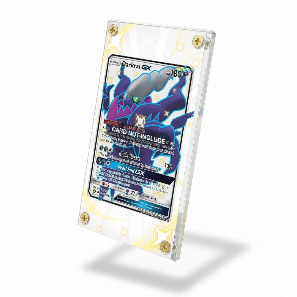 Darkrai GX SV70-SV94 Hidden Fates Shiny Vault Extended Art Display Cases - Screws Case - Side View