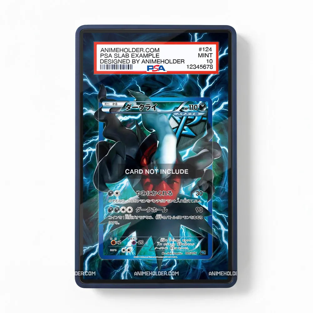 Darkrai SW2 Shining Legends Pokemon Cards Custom Art Display Cases - PSA Slab Case - Front View