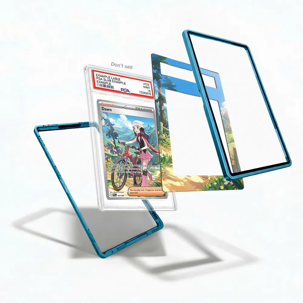 Dawn 129-094 SAR SIR Phantasma Flames Extended Art Display Cases - PSA Slab Case - Detail View