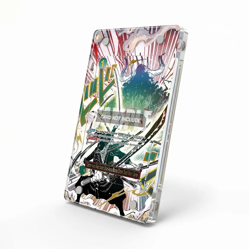 Demon Aura Nine Sword Style Asura Blades Extended Art Display Cases - Magnetic Case - Side View