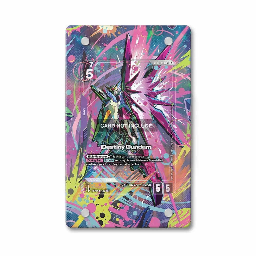 Destiny Gundam GD04-050 Legend Rare Plus GD04 Extended Art Display Cases - Magnetic Case - Front View