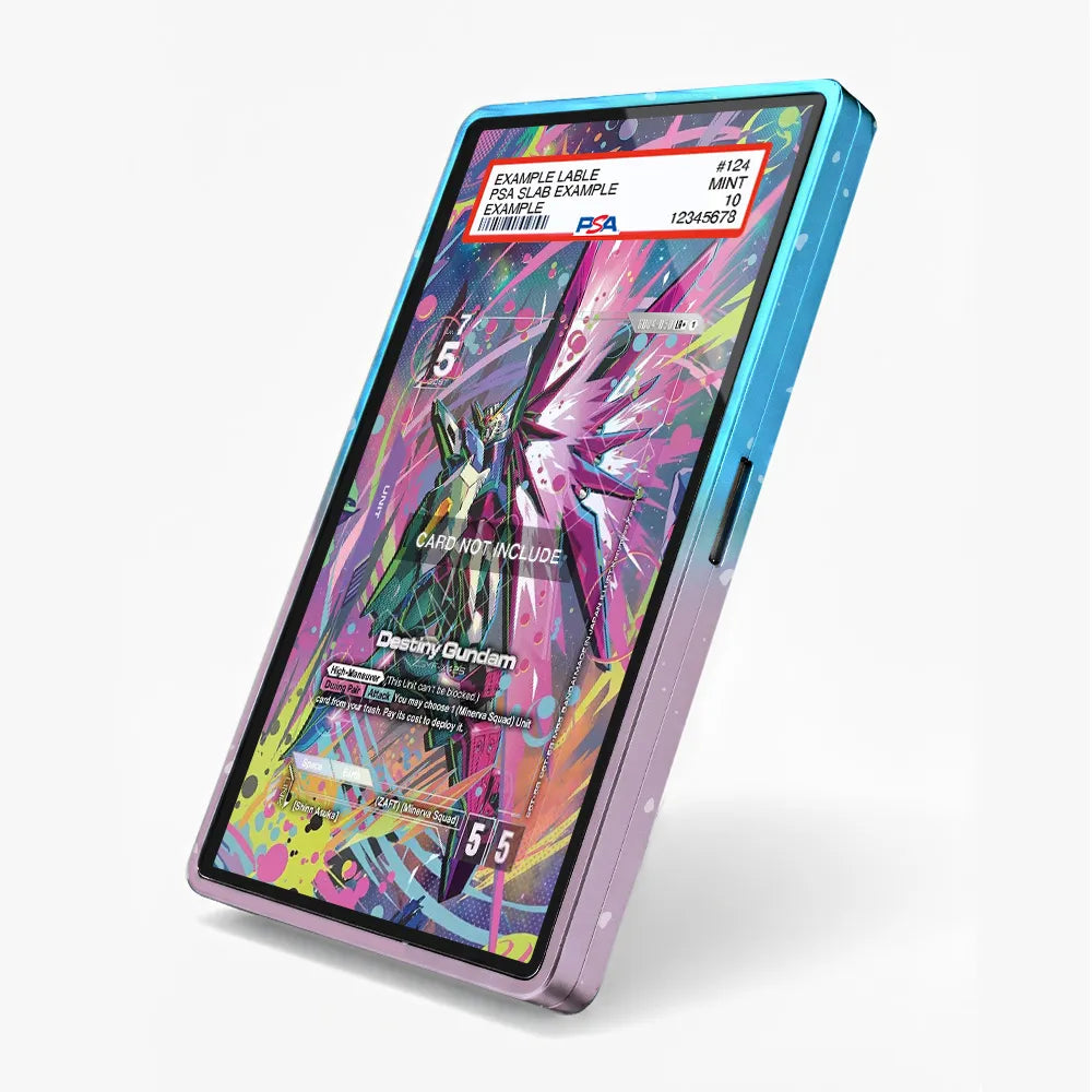 Destiny Gundam GD04-050 Legend Rare Plus GD04 Extended Art Display Cases - PSA Slab Case - Side View