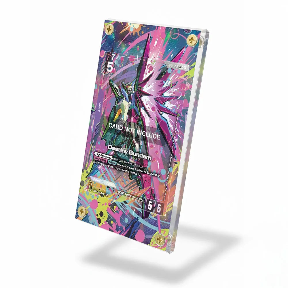 Destiny Gundam GD04-050 Legend Rare Plus GD04 Extended Art Display Cases - Screws Case - Side View