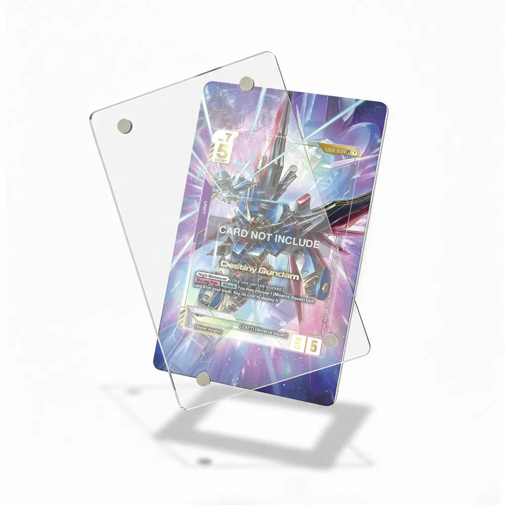 Destiny Gundam GN04-050 ST1 STR 1 M38 Pokemon Cards Custom Art Display Cases - Magnetic Case - Detail View