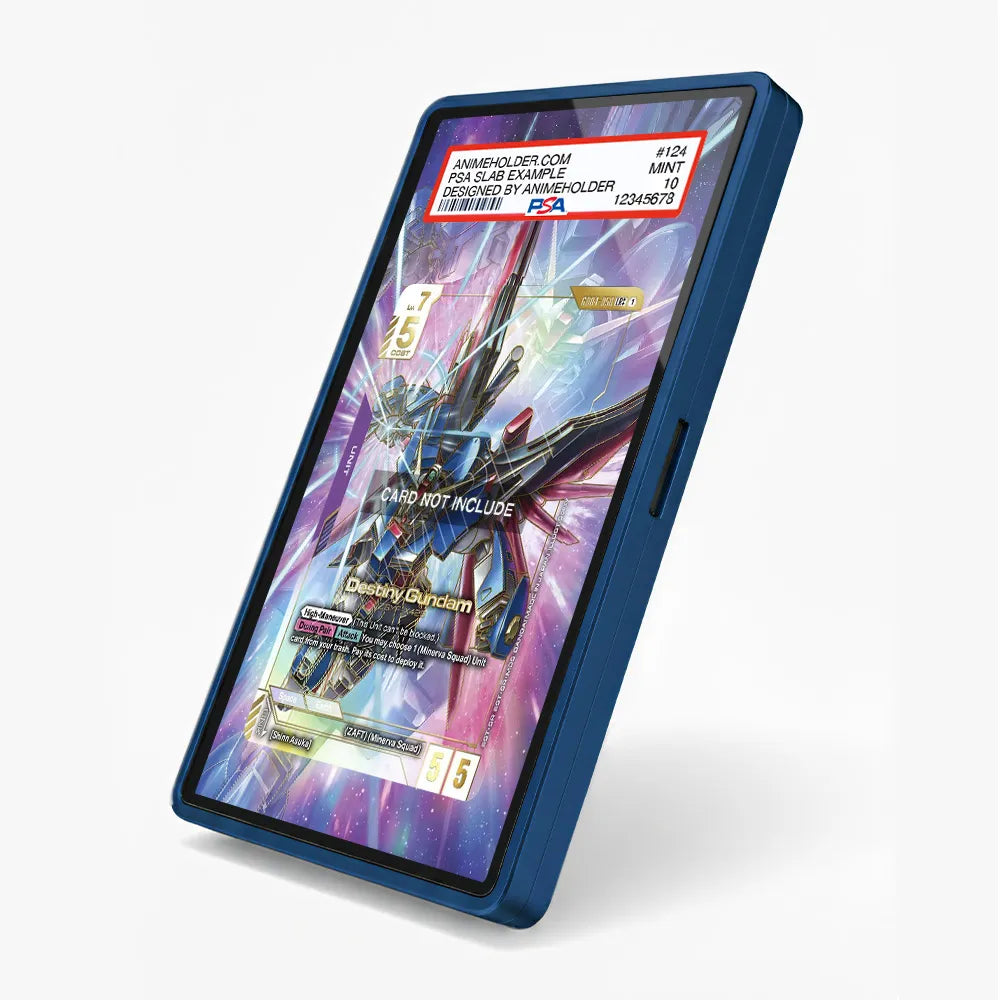 Destiny Gundam GN04-050 ST1 STR 1 M38 Pokemon Cards Custom Art Display Cases - PSA Slab Case - Side View