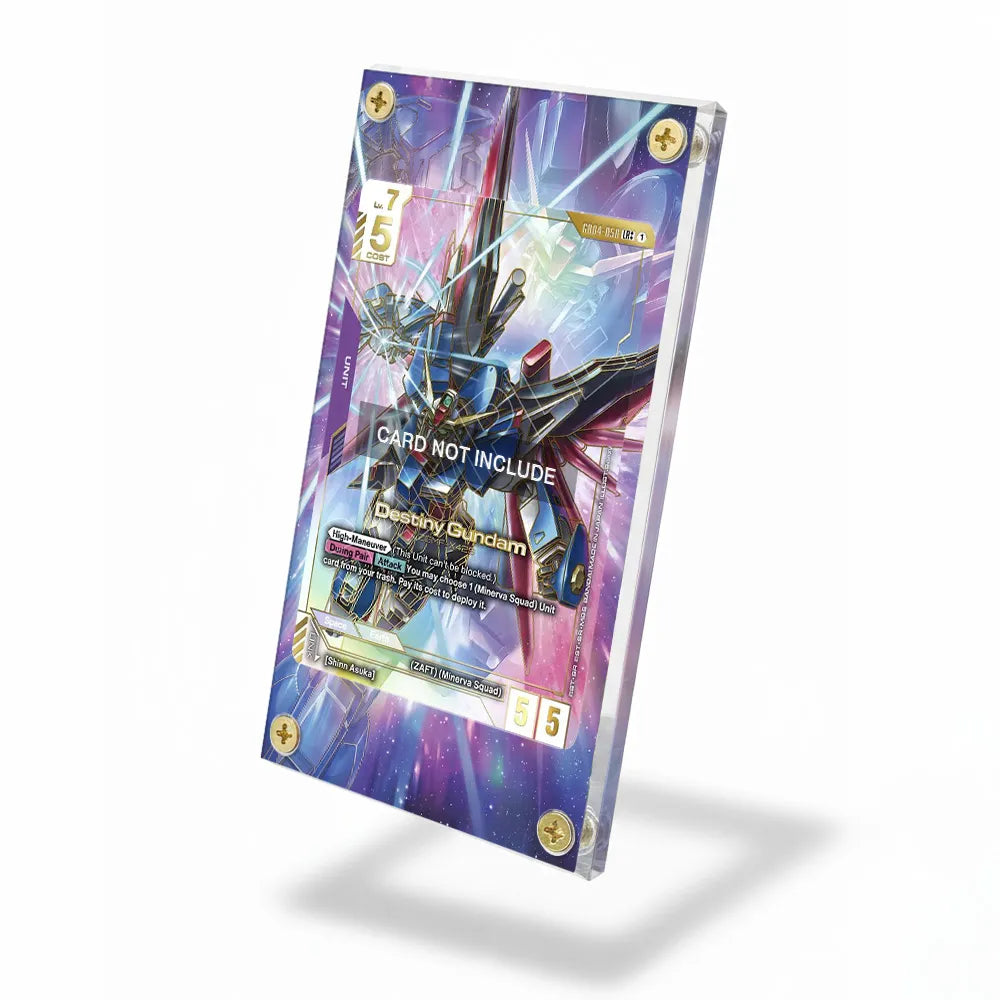 Destiny Gundam GN04-050 ST1 STR 1 M38 Pokemon Cards Custom Art Display Cases - Screws Case - Side View