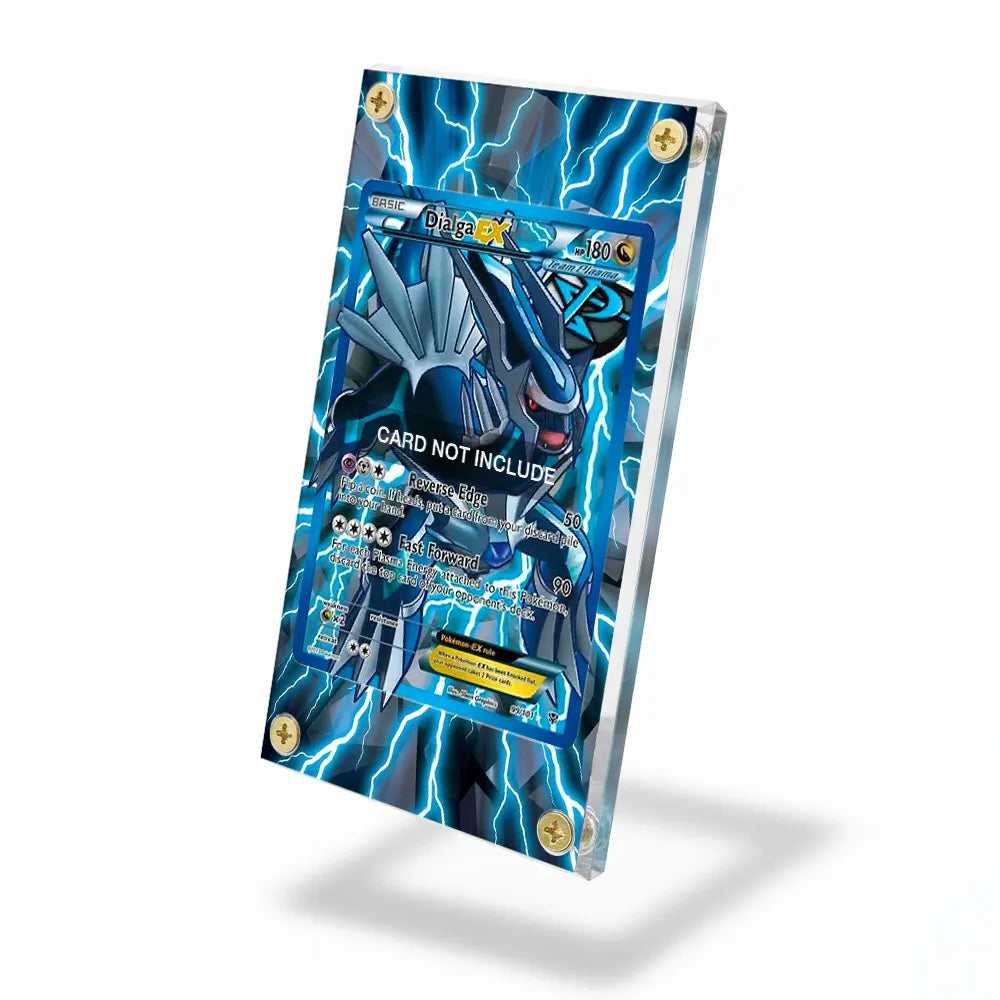 Dialga EX 59-101 Plasma Storm Pokemon Cards Custom Art Display Cases - Screws Case - Side View