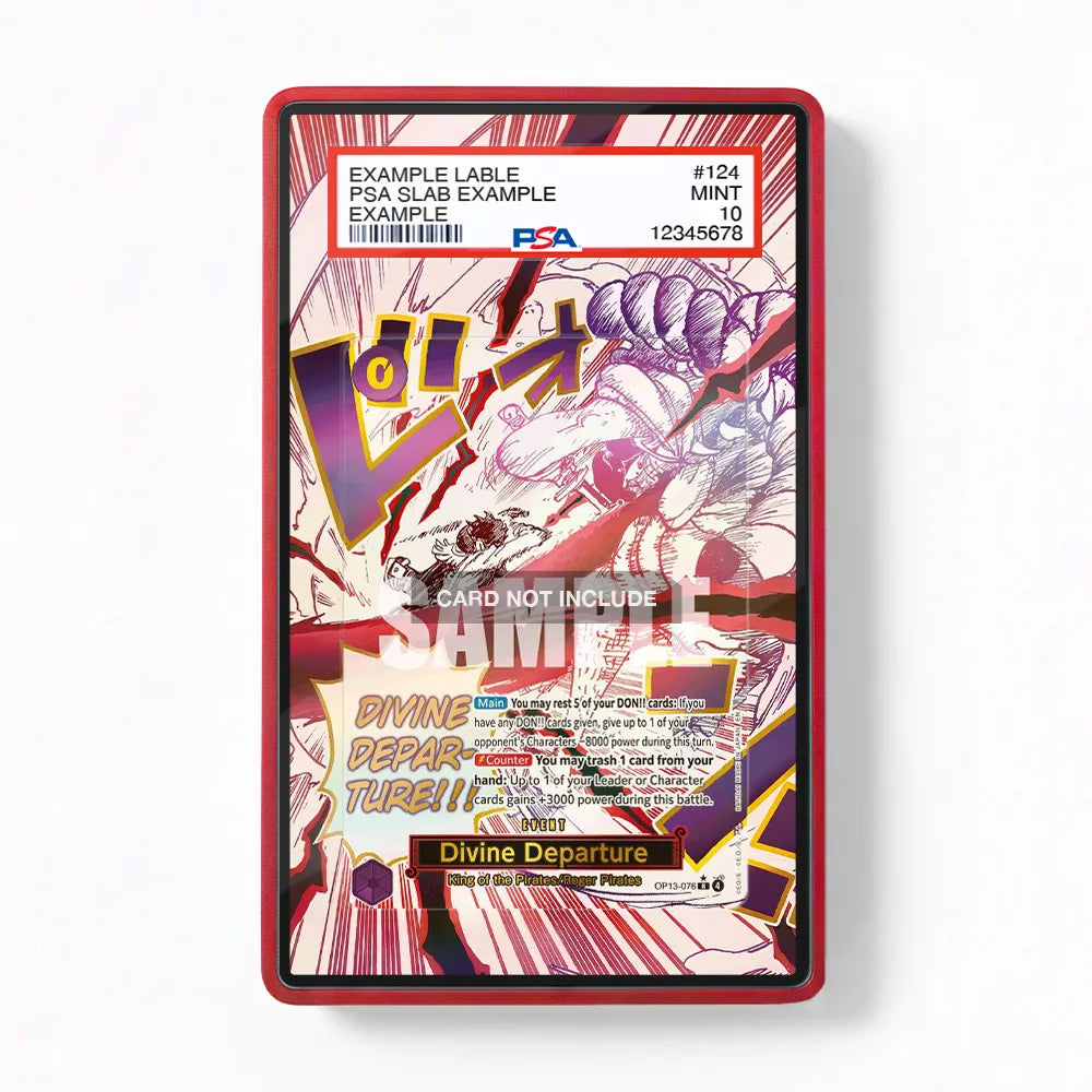 Divine Departure OP13-076 Event Extended Art Display Cases - PSA Slab Case - Front View