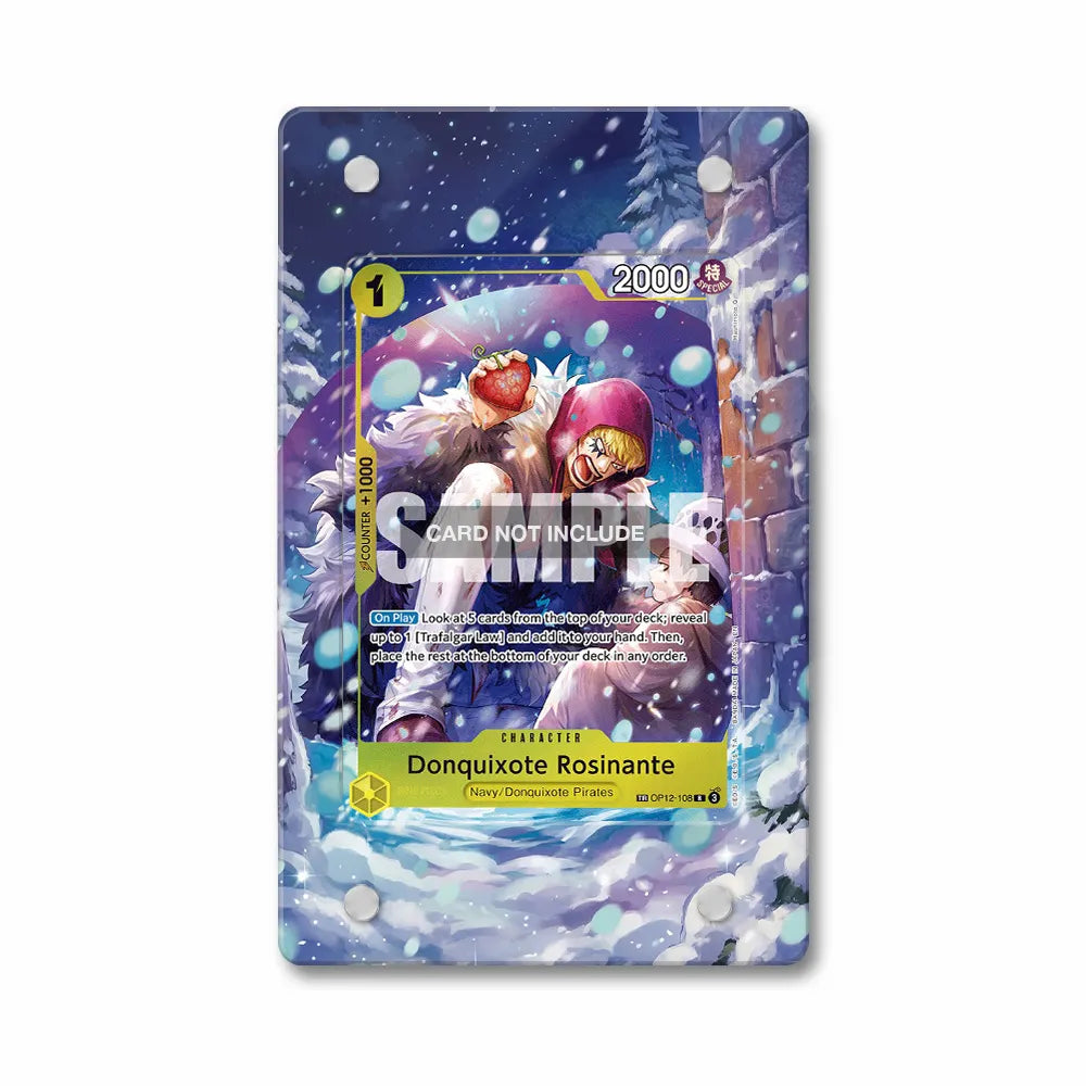 Donquixote Rosinante OP12-108 Treasure Rare OP14 Extended Art Display Cases - PSA Graded Guard Case - Front View