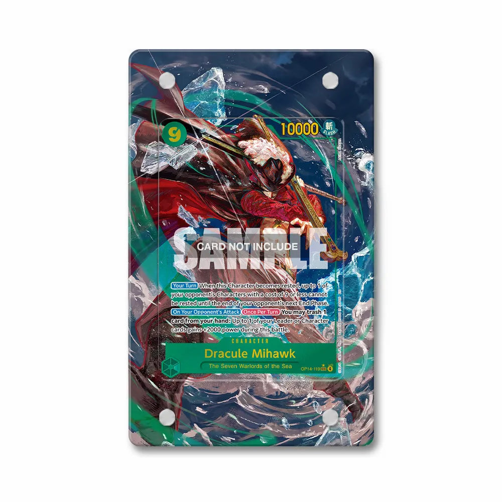 Dracule Mihawk OP14-119 Secret Rare SEC Alt Art OP14 Extended Art Display Cases - PSA Graded Guard Case - Front View