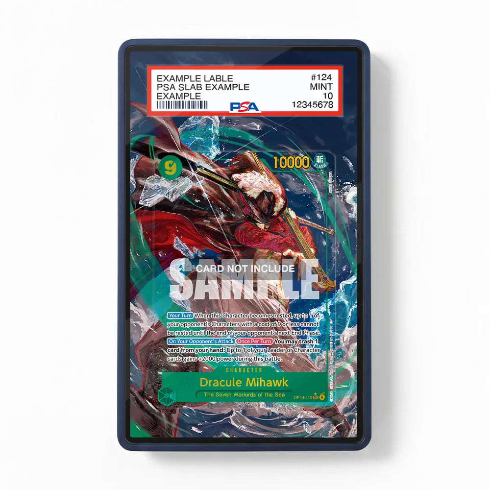 Dracule Mihawk OP14-119 Secret Rare SEC Alt Art OP14 Extended Art Display Cases - PSA Graded Guard Case - Front View
