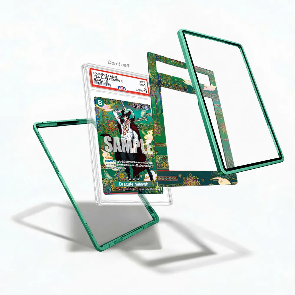 Dracule Mihawk SP OP12-030 OP14-The Azure Sea's Seven Extended Art Display Cases - PSA Slab Case - Detail View