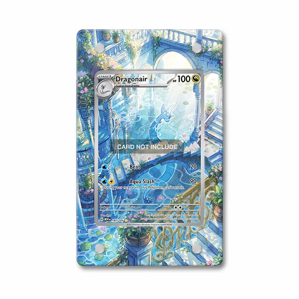 Dragonair 181-165 IR AR Pokemon 151 Extended Art Display Cases - PSA Slab Case - Front View