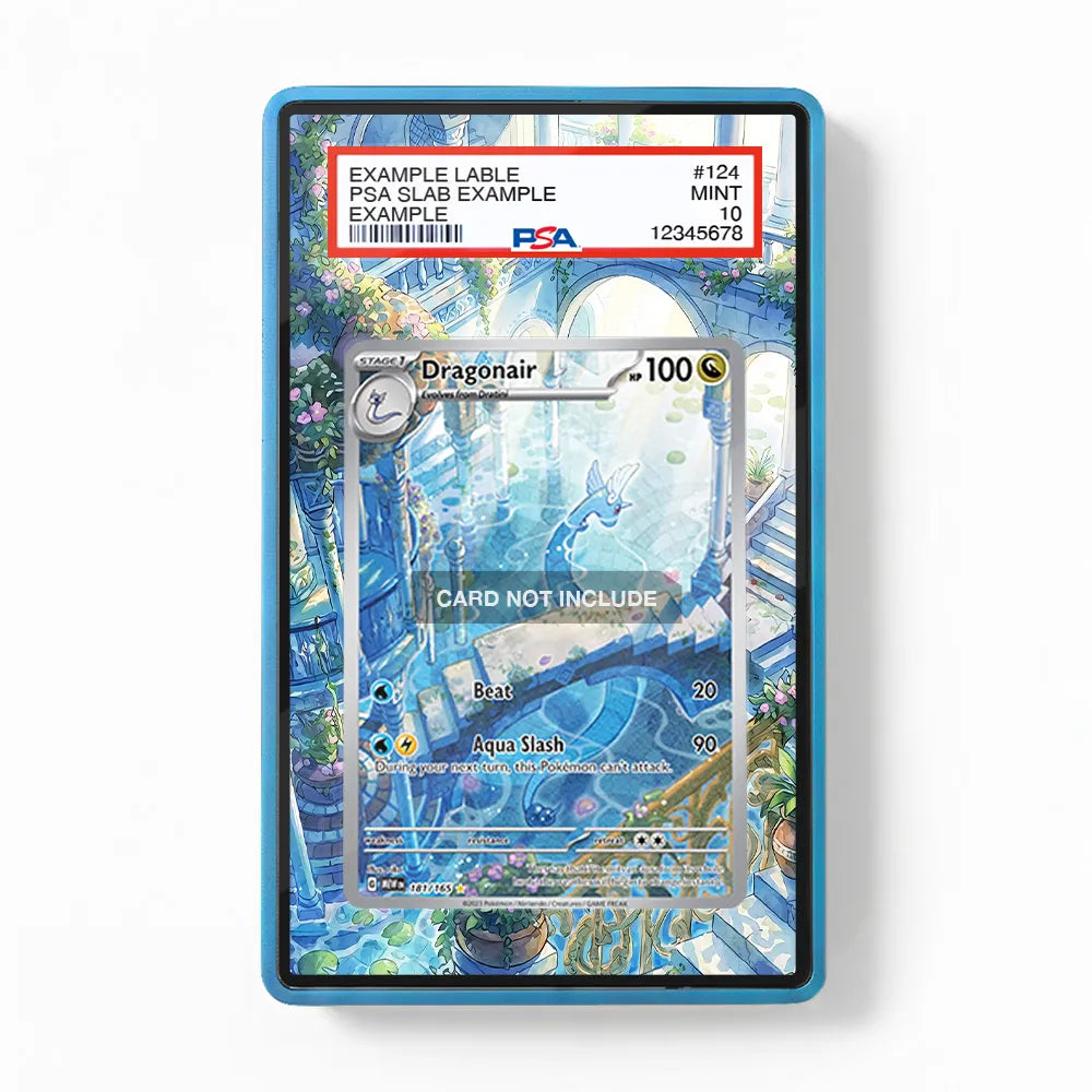 Dragonair 181-165 IR AR Pokemon 151 Extended Art Display Cases - PSA Slab Case - Front View