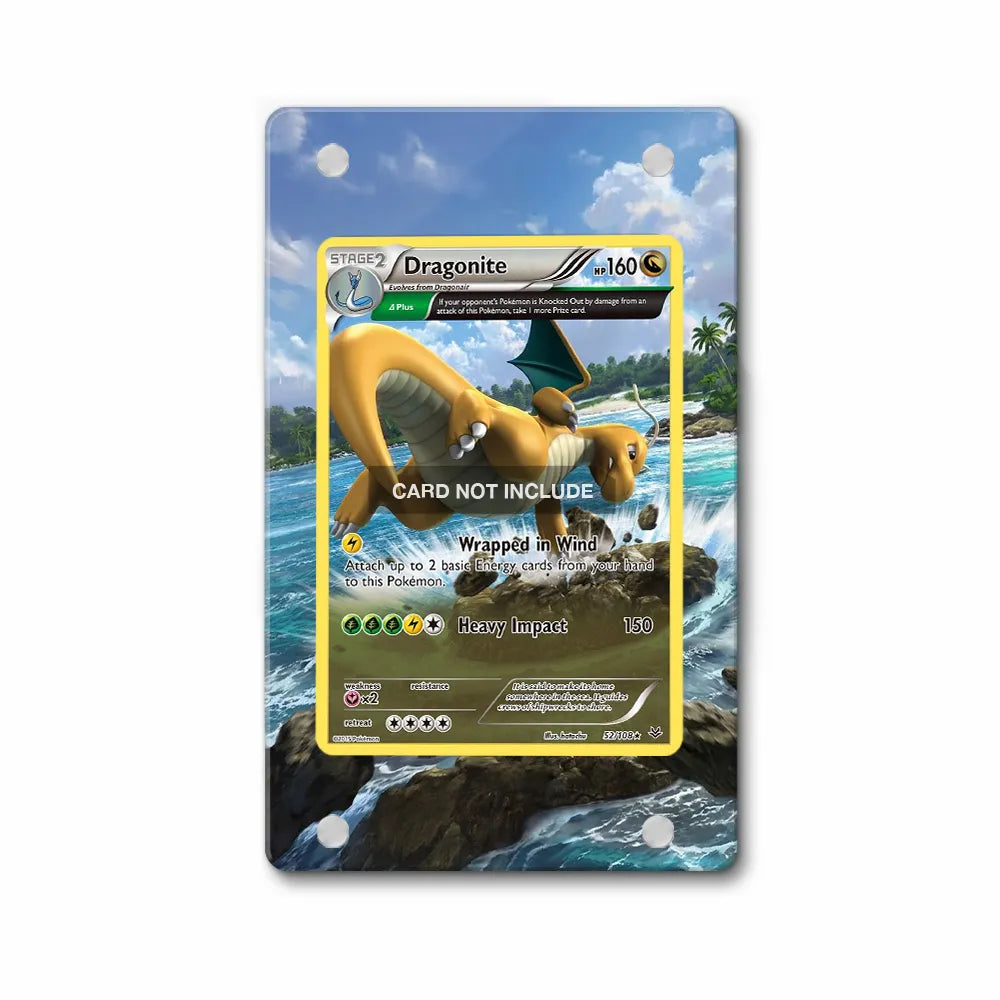Dragonite 52-108 Rare Holo Roaring Skies Extended Art Display Cases - Magnetic Case - Front View