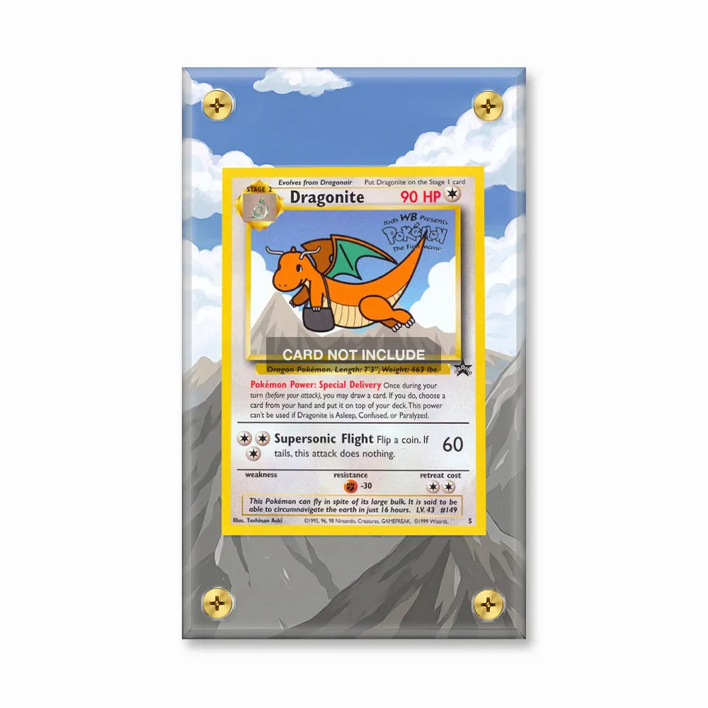 Dragonite 5 Promo Wizards Black Star Promos Extended Art Display Cases - Screws Case - Front View