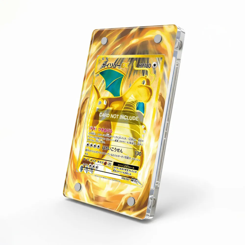 Dragonite EX 098-087 Super Rare CP6 Extended Art Display Cases - Magnetic Case - Side View
