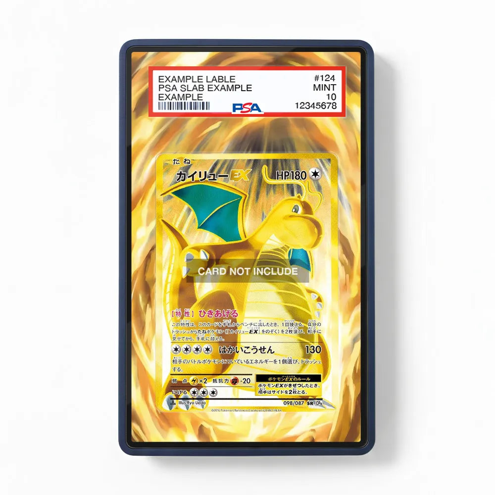 Dragonite EX 098-087 Super Rare CP6 Extended Art Display Cases - PSA Slab Case - Front View