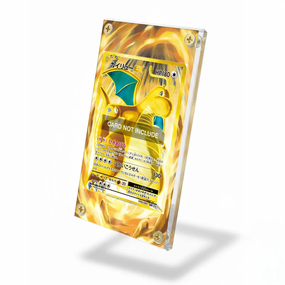 Dragonite EX 098-087 Super Rare CP6 Extended Art Display Cases - Screws Case - Side View