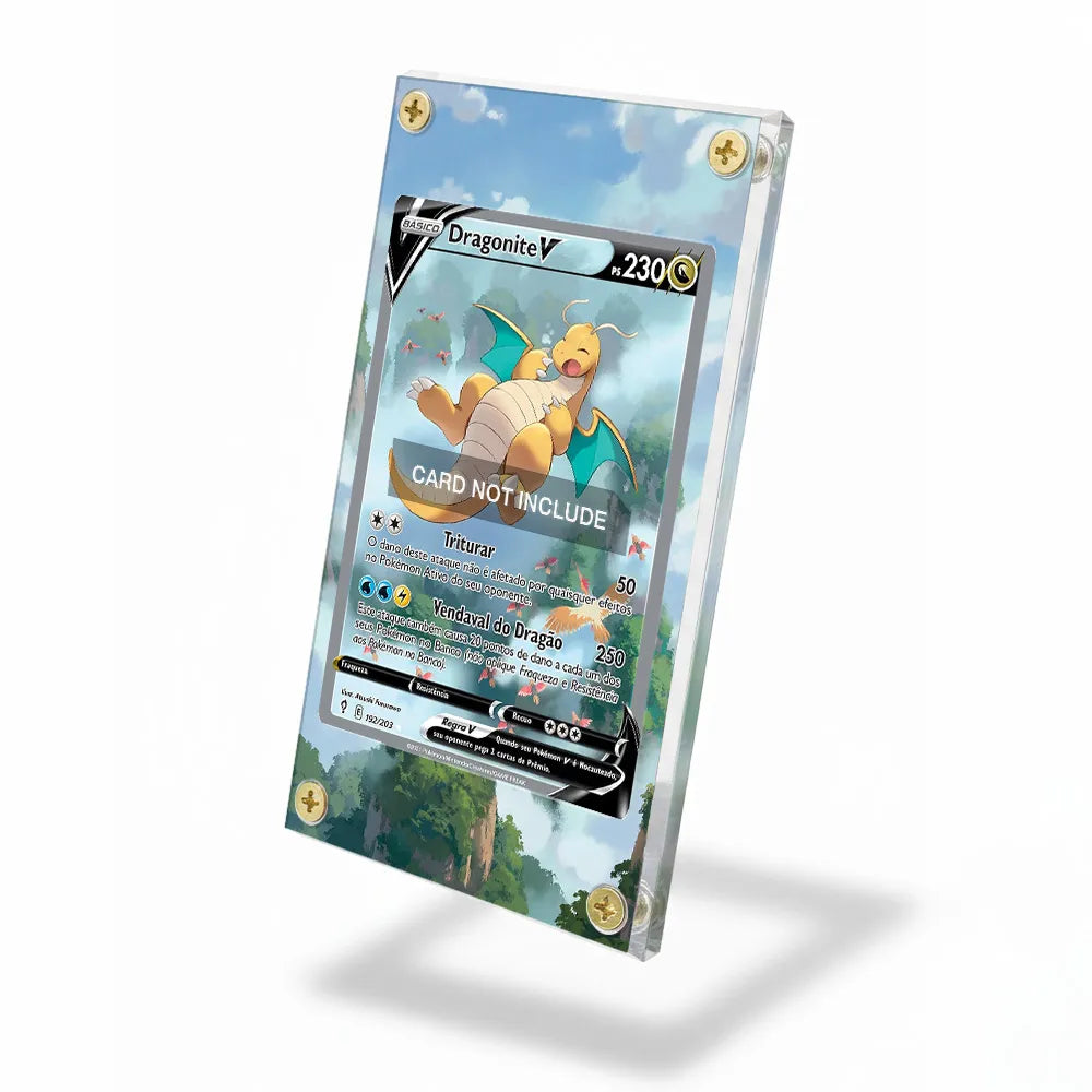 Dragonite V SIR SAR Evolving Skies Alternate Art Extended Art Display Cases - Screws Case - Side View