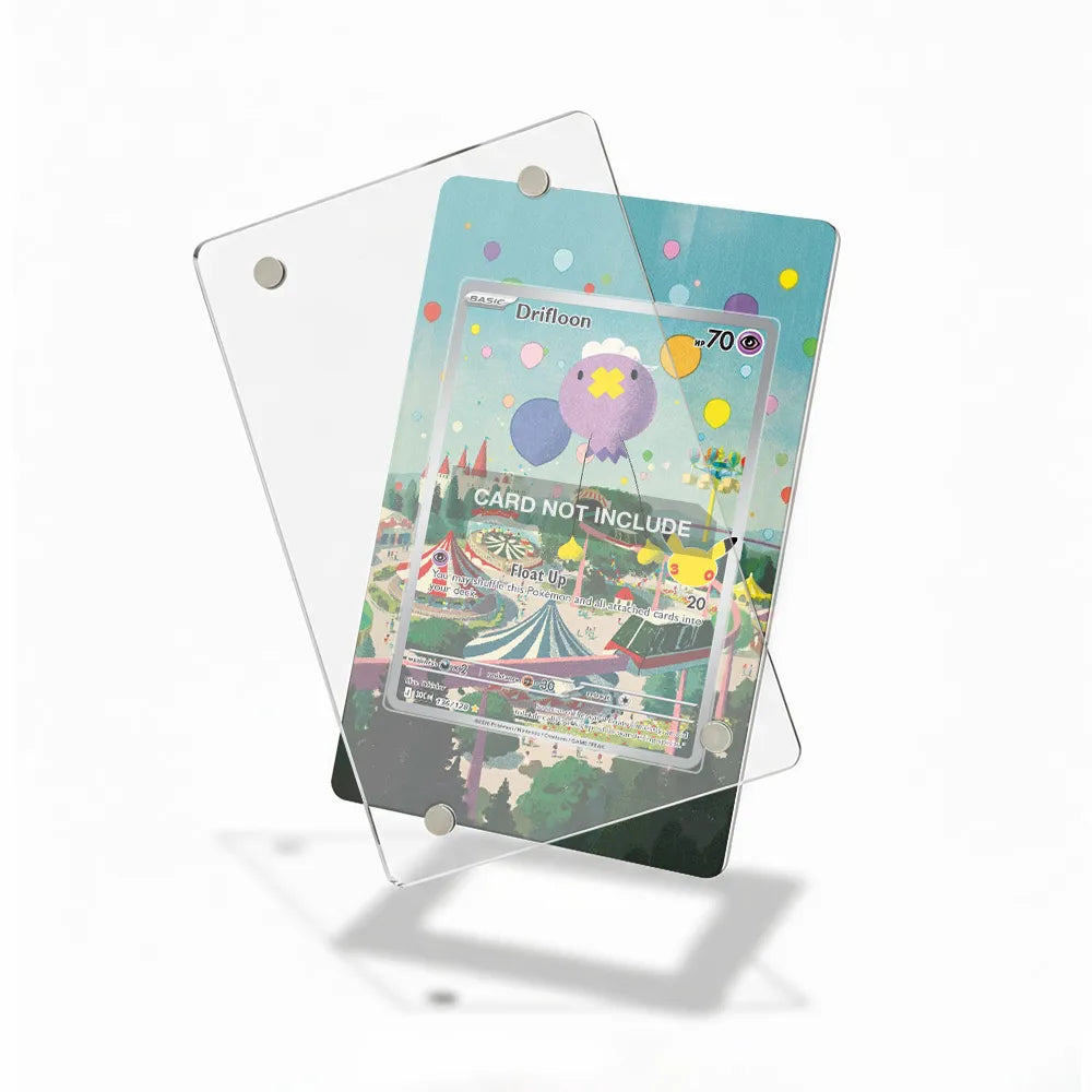 Drifloon 136-128 Illustration Rare 30th Anniversary Pokemon Cards Custom Art Display Cases - Magnetic Case - Detail View