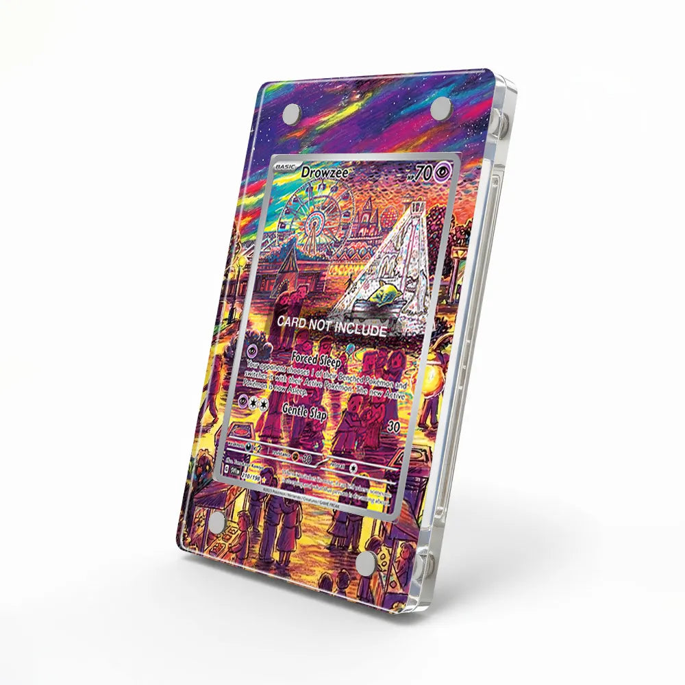 Drowzee 210-198 IR AR Scarlet Violet Base Set Extended Art Display Cases - Magnetic Case - Side View